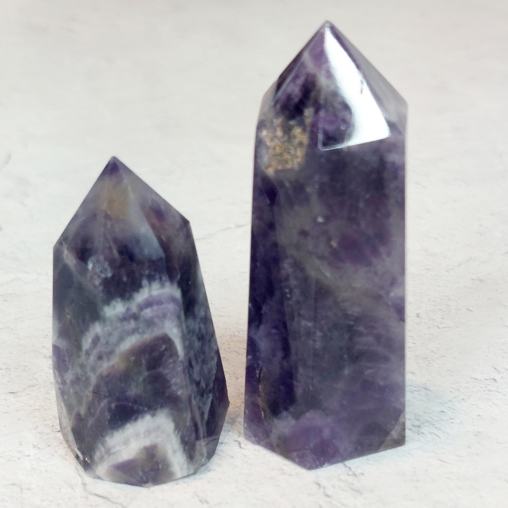 Pair of Amethyst Towers | Tranquility • Spiritual Protection • Divine Alignment